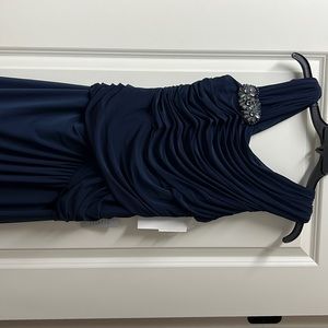 Blue floor length formal dress